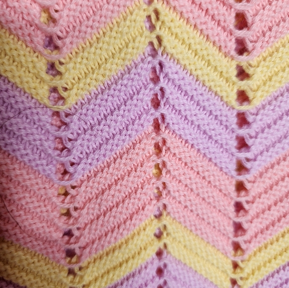 Damson Madder Button Front Crochet Shirt in Pink Zigzag Size 8 New With Tags - Picture 5 of 8